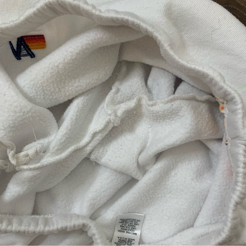 Aviator nation Womens white rainbow bolt sweatpants L - Picture 12 of 14